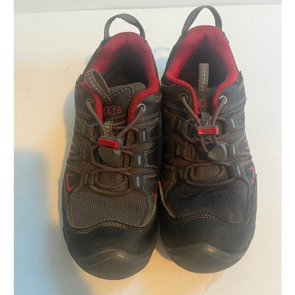 Keen oakridge black/red hiking shoes size 2 - Picture 2 of 6
